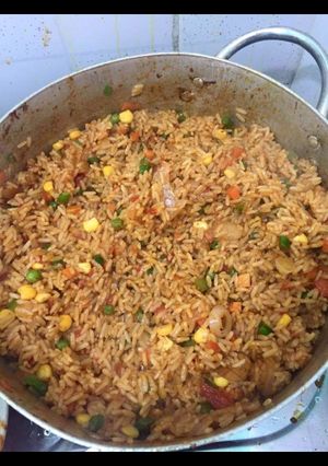 A picture of Veggies jollof Rice.