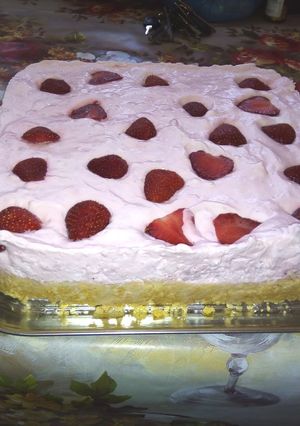 Sütésmentes epres-diétás torta recept fotója