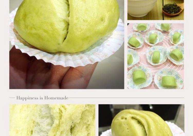 Step-by-Step Guide to Make Any-night-of-the-week Green tea mantou 🍃🍃
