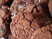 Una foto de garbanzos brownie