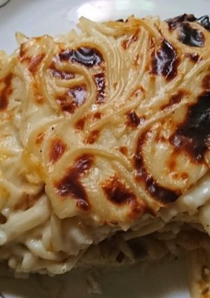 صورة لوصفة مكرونة بالباشميل؛