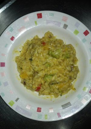 Una foto de Arroz con vegetales bien rico