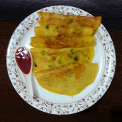 A picture of Besan veg omelette.