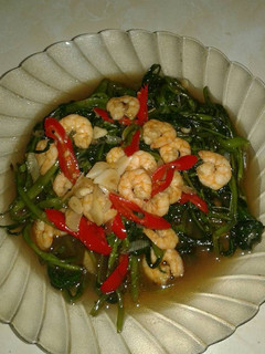 Foto resep Cah kangkung udang