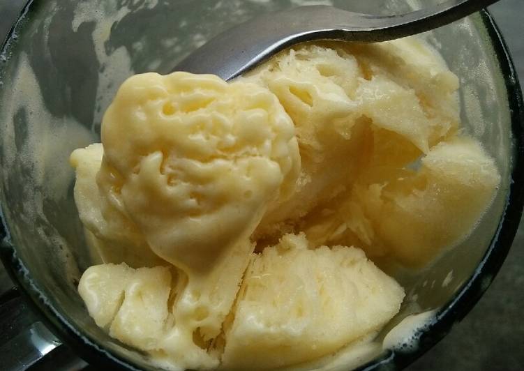 Cara Menghidangkan Es krim mangga manis Anti Gagal!