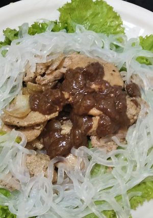 Foto resep Salad Ayam Shirataki #my diabetic meal
