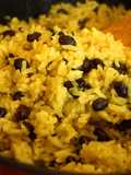 Simple Yellow Jasmine Rice & "Peas"