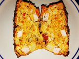 Brioșe aperitiv cu vegetale și șunca