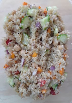 A picture of Greek Style Quinoa Salad.