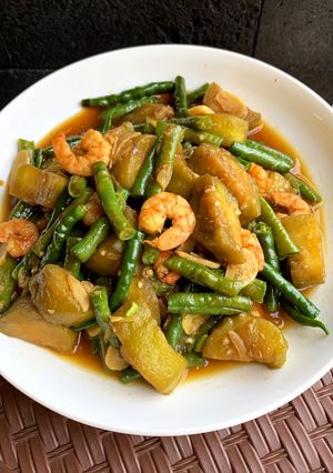 Foto resep Tumis terong udang kacang panjang