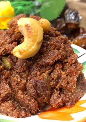 A picture of No Sugar Vegetable Dessert – Carrot Beetroot Halwa With Dates.