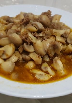 A picture of Mushroom meat stew #mycookbook.