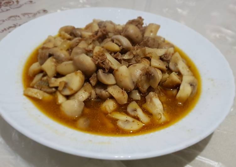 Recipe of Quick Mushroom meat stew #mycookbook