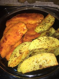 عکسی از دستور شنيسل و سيب زميني به سبک آيدين