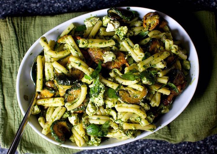 Easiest Way to Make Super Quick Homemade Ottolenghi&#39;s Pasta and Fried Courgette Salad