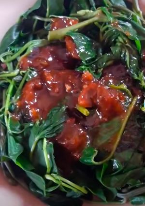 Foto resep Rujak kangkung 🌶️🌶️🌿
