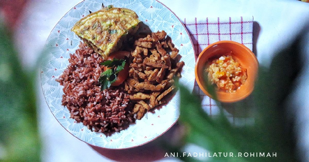Nasi Merah Tempe Orek