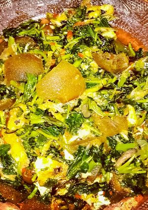 A picture of Vegetable soup....Efo riro🥵.