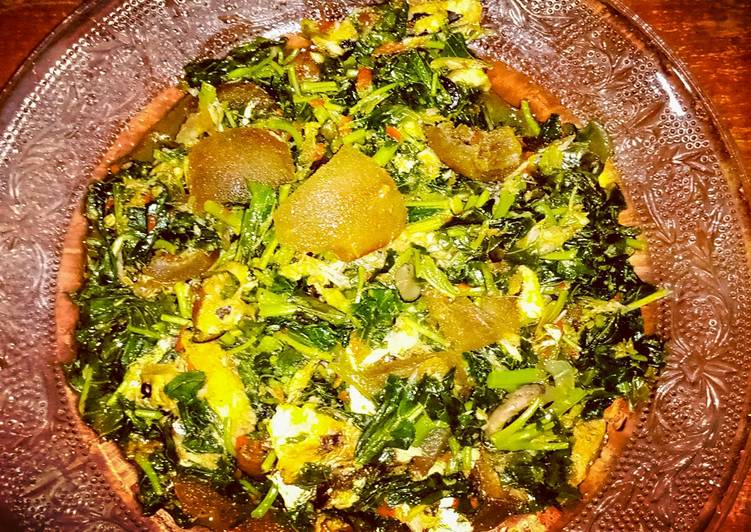 Steps to Prepare Quick Vegetable soup….Efo riro🥵