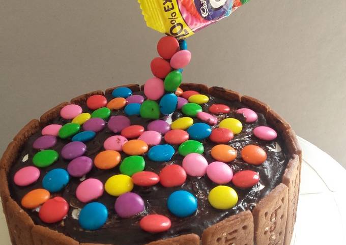 Gems Chocolate Cake for kids | Atta fruit and nut cake