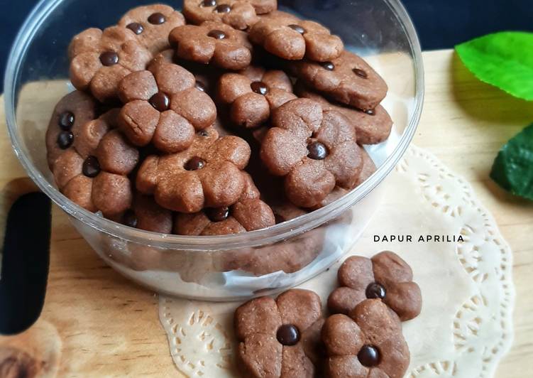 Resep Cookies Coklat | No Mixer No Oven Anti Gagal