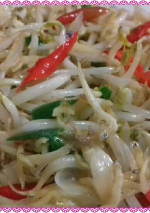 Foto resep Tumis toge ikan teri pedas