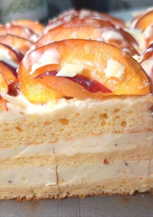 Joghurtos nektarinos süti 🍑 recept fotója