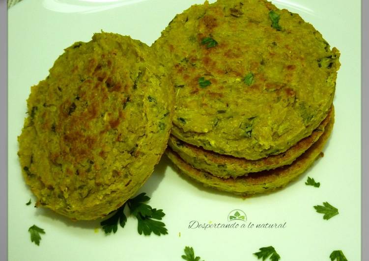 Hamburguesas de garbanzos y avena