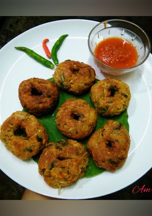 A picture of Veggie Choley Vada.