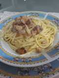 Vermicelli con Salsa Carbonara