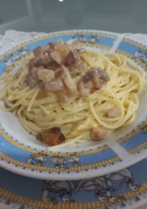 Una foto de Vermicelli con Salsa Carbonara