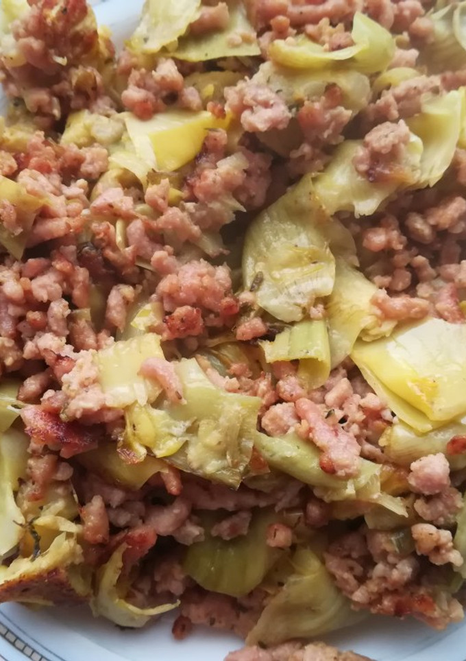 Una foto de Alcachofas con carne picada