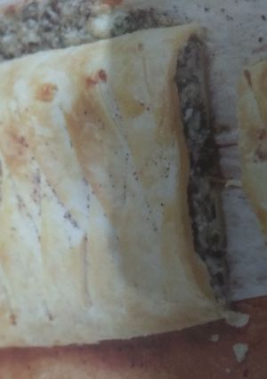 Una foto de Trenza de hojaldre con queso sainte-maure