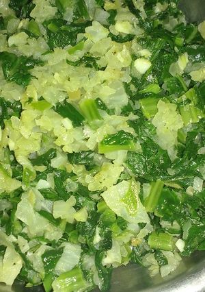 A picture of Muli ka saag.