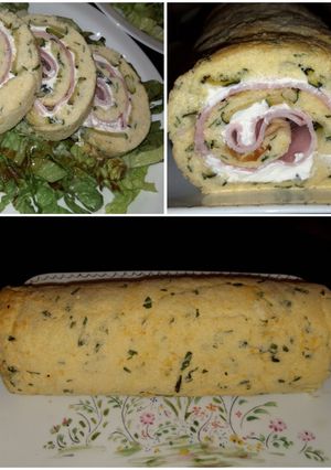 Une photo de Bûche salée jambon, courgettes et fromage frais