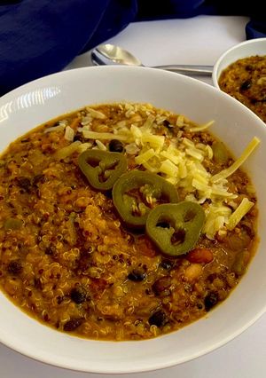 A picture of One Pot Quinoa with Pumpkin Purée.