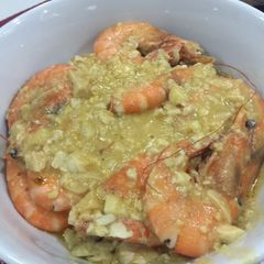 Salted Egg Prawns or Shrimp LCHF Keto A picture of Salted Egg Prawns or Shrimp LCHF Keto.