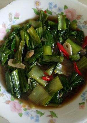 Foto resep Tumis sawi hijau terasi