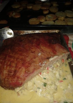 Una foto de Matambre relleno al roquefort