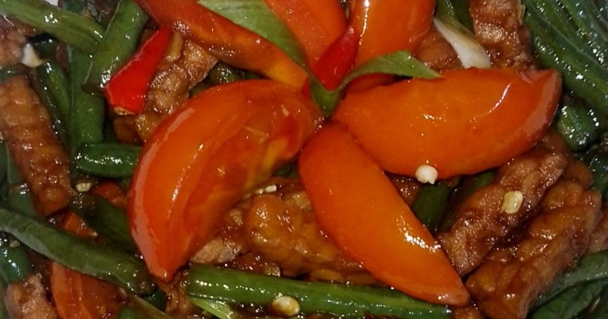 Resep Tumis Tempe Kacang Panjang Kecap Simple