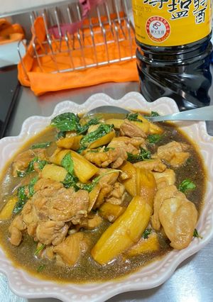 九層塔杏鮑菇炒雞腿肉 的食譜成品照片