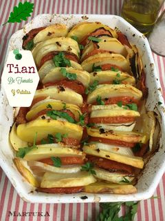 Una foto de Tian de tomates y patatas (plato provenzal)