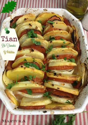 Una foto de Tian de tomates y patatas (plato provenzal)