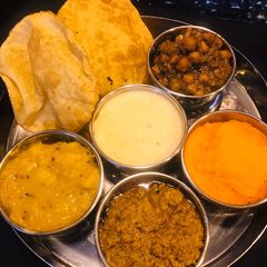 A picture of Halwa poori thalliPart 2(aloo tarkari).