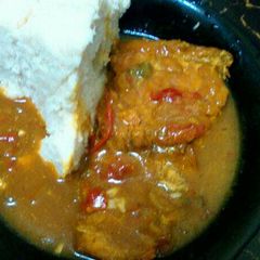 A picture of Fish & ugali.