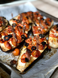 Una foto de Berenjenas asadas estilo Italia