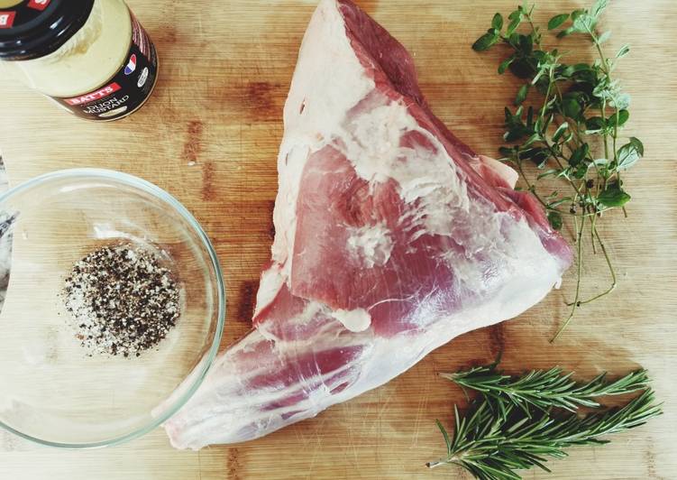 Simple Way to Prepare Award-winning BBQ Roast leg of lamb