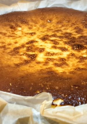 Una foto de Tarta de queso al horno superfácil