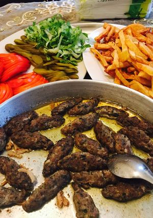 A picture of Kofta in the Oven.