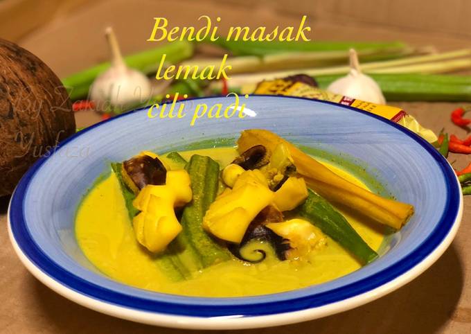 Bendi masak lemak cili padi